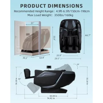 RelaxRelife Full Body Zero Gravity Massage Chair - AI Control