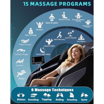 RelaxRelife Full Body Zero Gravity Massage Chair - AI Control