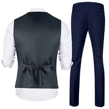 Lynerun Men's Slim Fit 2-Piece Suit for Formal Events