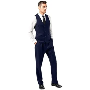Lynerun Men's Slim Fit 2-Piece Suit for Formal Events