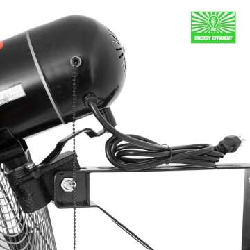 Powerful 24" Wall Fan with 6500 CFM Airflow