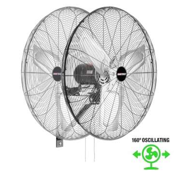 Powerful 24" Wall Fan with 6500 CFM Airflow
