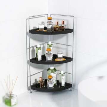 JANUS LiANG 3-Tier Corner Bathroom Organizer Countertop for Storage，Counter Tray and Vanity Organi...