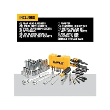 DEWALT 108-Piece Mechanics Tool Set - SAE & Drive