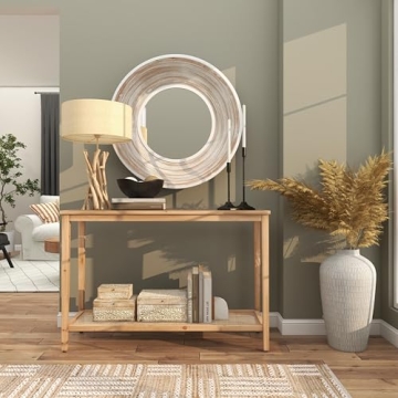 Deco 79 Ceramic Decorative Vase Textured Centerpiece Vase with Linear Pattern, Flower Vase for Home Decoration 12" x 12" x 23", Cream