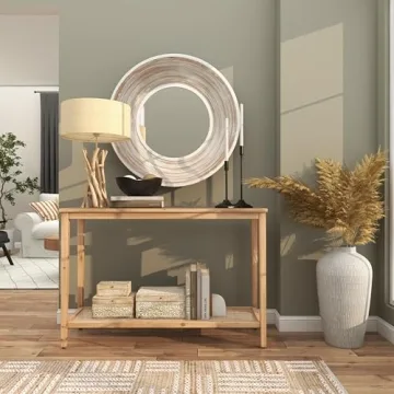 Deco 79 Ceramic Decorative Vase Textured Centerpiece Vase with Linear Pattern, Flower Vase for Home Decoration 12" x 12" x 23", Cream