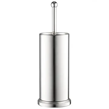 Chrome Toilet Brush Set for Stylish Bathroom Cleaning