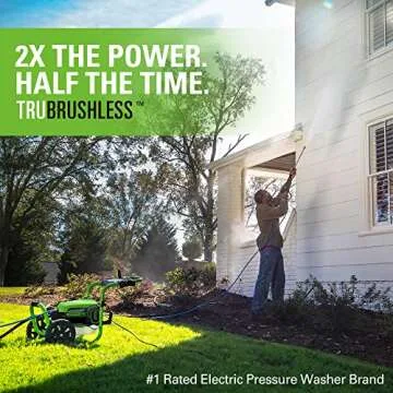 Greenworks 3000 PSI (1.1 GPM) TruBrushless Electric Pressure Washer (PWMA Certified)