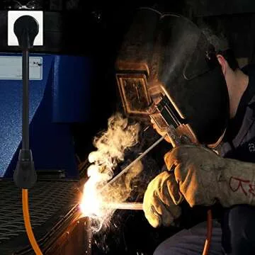 NEMA 10-50P to Welder 6-50R Welding Adapter Cord 50A 250V，6 AWG*3C