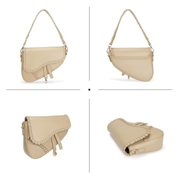 JBB Women's PU Leather Saddle Shoulder Bag - Stylish Crossbody