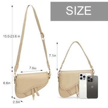 JBB Women's PU Leather Saddle Shoulder Bag - Stylish Crossbody