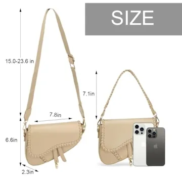 JBB Women's PU Leather Saddle Shoulder Bag - Stylish Crossbody