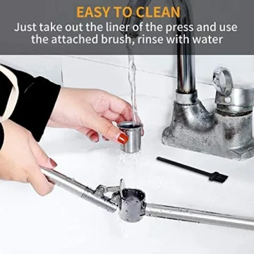 Heavy-duty Stainless Steel Garlic Press & Peeler Set