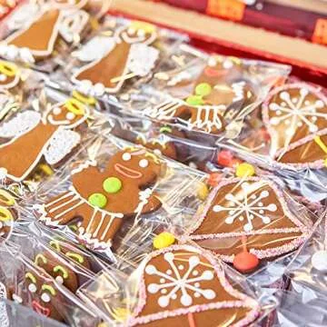 SUREHOME Cookie Bags Self Sealing Cellophane Bags with Seal, 5x6 Inch Clear Individual Treat Bags for Cookie Packaging Gift Giving 100 Pcs Plastic Self Adhesive Wrappers Resealable Favors Candy Bag