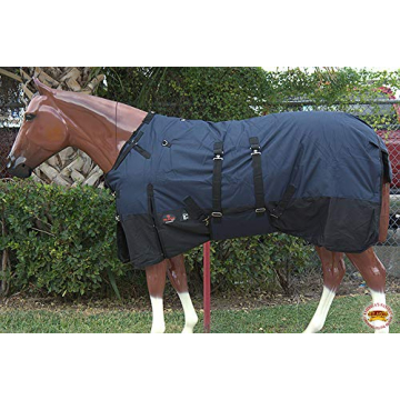 HILASON 1200D Winter Waterproof Poly Horse Blanket Belly Wrap | Turnout Blankets for Horses