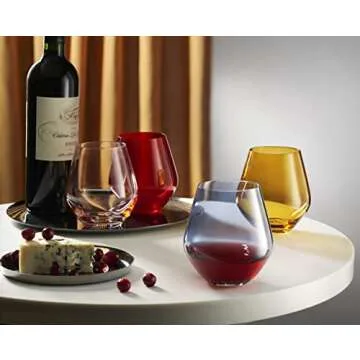 Godinger Wine Glasses, Stemless Wine Glasses, Red Wine Glasses, Drinking Glasses, Christmas Decor, H...