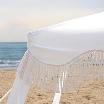 Elegant AMMSUN Beach Cabana with Fringe for Shade