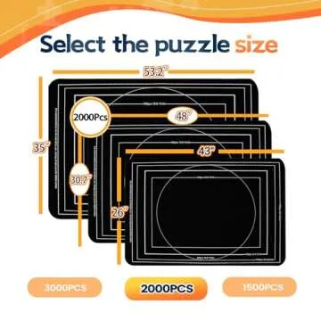 Pohxev Jigsaw Puzzle Mat Roll Up, Portable Saver Pad 48” x 30.7” Up to 2000 Pieces, Puzzle Matt Rollup with Non-Slip Rubber Bottom & Smooth Top. (6 Puzzle Sorting Trays & 1 Storage Bag)