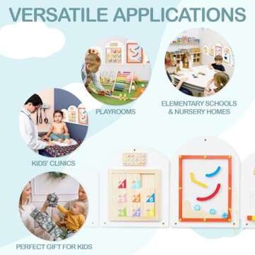 Monläurd® Cloud Montessori Busy Board, Sensory Board, Interactive Toys, Wooden Toys, Learning Toys, Wall Toys, Boys and Girls 6M+