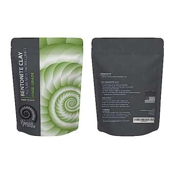 FOSSIL POWER Calcium Bentonite Clay Powder 2 Lb – Natural Heavy Metal Detox & Deep Pore Cleansing | Indian Healing | DIY Hair & Facial Mask Treatment for Sensitive Skin | Deo, Bath & Foot Soak