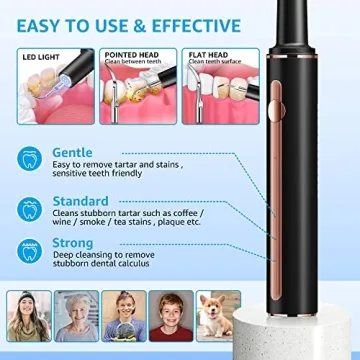 TANAVE Ultrasonic Teeth Plaque Remover with LED Light