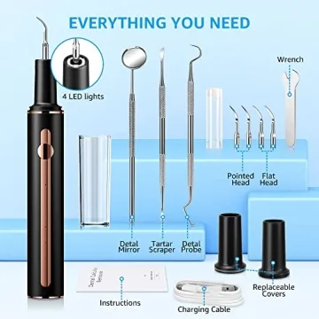 TANAVE Ultrasonic Teeth Plaque Remover with LED Light