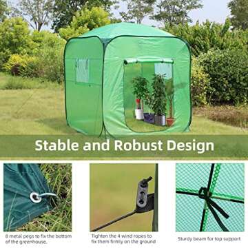 Durable Upgraded Pop-Up Greenhouse for Easy Assembly