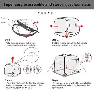 Durable Upgraded Pop-Up Greenhouse for Easy Assembly