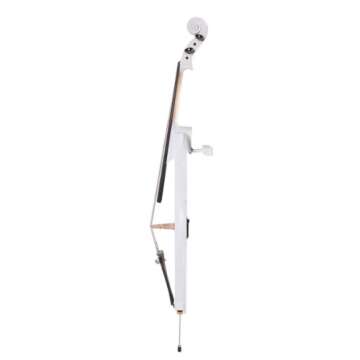 Cecilio 4/4 CECO-1WH Pearl White Electric Cello with Ebony Fittings in Style 1 (Full Size)