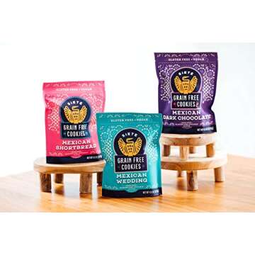 Siete Grain Free Mexican Wedding Cookies | Vegan | Gluten Free | Non GMO | Dairy Free | Made with Almond Flour & Coconut Oil | 4.5 Oz. Bag (Pack of 6)