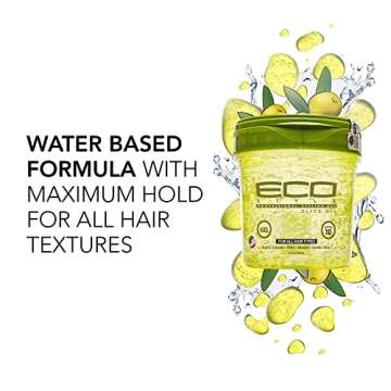 Eco Style Olive Oil Hair Gel - 16 oz Pack of 3