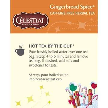 Celestial Seasonings Gingerbread Spice Herbal Tea Pack of 6