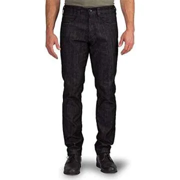 5.11 Tactical Mens Defender-Flex Slim Fit Jeans, Bar Tack Construction, Utility Pockets, Dark Wash Indigo, 34x30, Style 74465