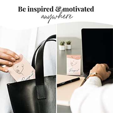 Daily Affirmation Cards for Women - 52 Inspirational & Motivational Cards with Empowering Actions for Girl Boss | Sturdy Double-Sided Deck | Positive Mindfulness Quotes for Meditation & Self Care