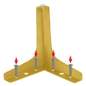 Seimneire 4pcs 7 Inch Furniture Legs, Modern Style Furniture Sofa Legs Metal Luxury Gold Triangle Feet for Table Cupboard Sofa Couch Chair