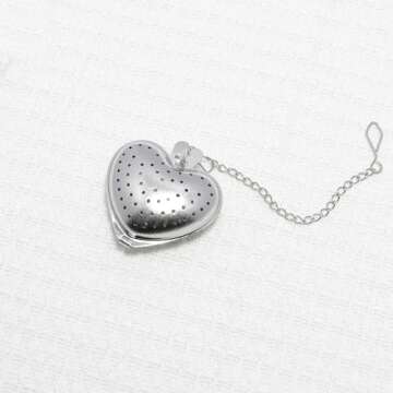 2pcs Stainless Steel heart-shaped Tea Ball 1.5 Inch Tea Infuser Strainers Tea Strainer Filters Tea Interval Diffuser for Tea