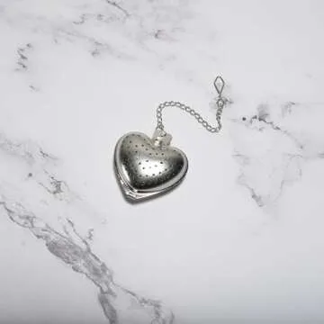 2pcs Stainless Steel heart-shaped Tea Ball 1.5 Inch Tea Infuser Strainers Tea Strainer Filters Tea Interval Diffuser for Tea