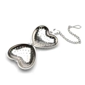 2pcs Stainless Steel heart-shaped Tea Ball 1.5 Inch Tea Infuser Strainers Tea Strainer Filters Tea Interval Diffuser for Tea