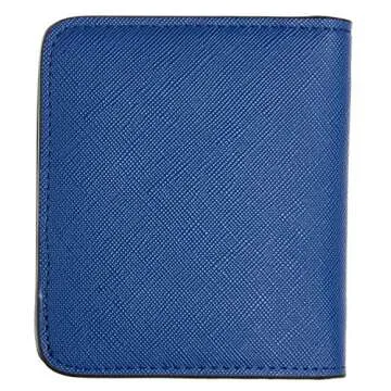 Compact RFID Blocking Leather Wallet for Women