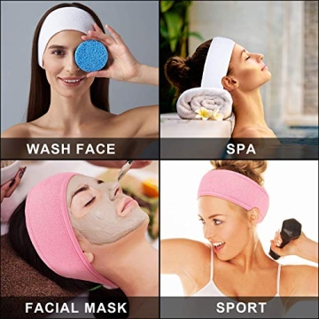 Whaline Adjustable Spa Facial Headband Set in 3 Colors