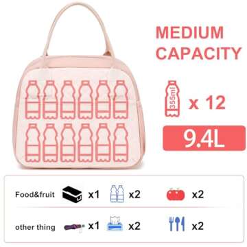 Stylish CAMTOP Insulated Lunch Bag – Large Capacity For All