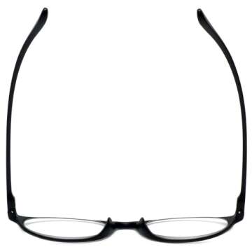 Calabria 719 Flexie 2 Pack Flexible Reading Glasses +3.50 Ebony Black/Tortoise Men Women Trendy Bend...