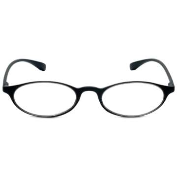 Calabria 719 Flexie 2 Pack Flexible Reading Glasses +3.50 Ebony Black/Tortoise Men Women Trendy Bendable Readers TR 90 Frame