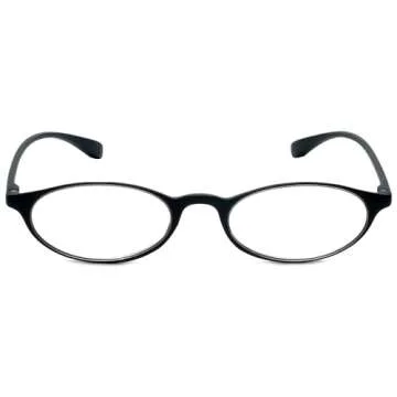 Calabria 719 Flexie 2 Pack Flexible Reading Glasses +3.50 Ebony Black/Tortoise Men Women Trendy Bendable Readers TR 90 Frame