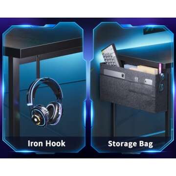 ODK L Shaped 66" Corner Desk, Computer Gaming Home Office Writing Desk with Monitor Shelf, Space-Saving Workstation Modern Simple Wooden Desk, Easy to Assemble, Black