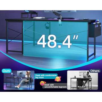 ODK L Shaped 66" Corner Desk, Computer Gaming Home Office Writing Desk with Monitor Shelf, Space-Saving Workstation Modern Simple Wooden Desk, Easy to Assemble, Black