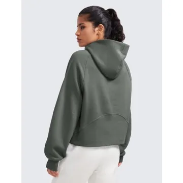 CRZ YOGA Women's Fleece Lined Hoodie Cozy Oversized Pullover