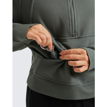 CRZ YOGA Women's Fleece Lined Hoodie Cozy Oversized Pullover