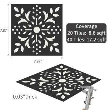 MORCART 20 Pcs Peel and Stick Floor Tile, 7.87"x 7.87" Vinyl Flooring Waterproof, DIY Flooring for B...