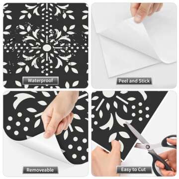 MORCART Peel and Stick Vinyl Flooring Tiles for Home